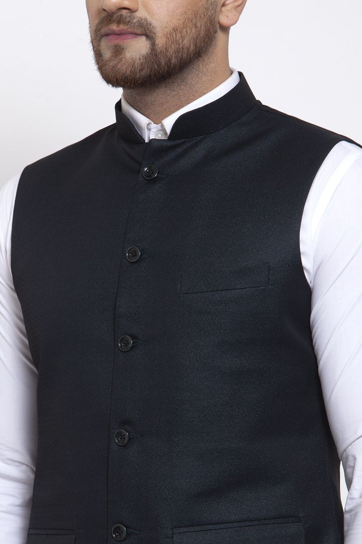 Wintage Men's Poly Blend and Evening Vest & Pant Set: Brown
