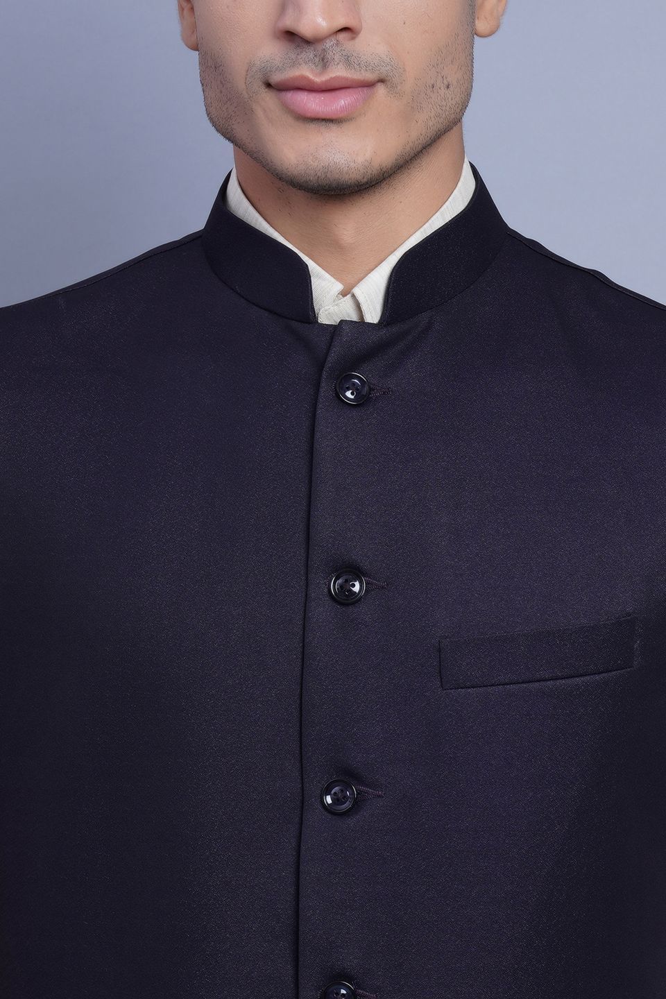 Wintage Men's Poly Blend and Evening Vest & Pant Set: Violet